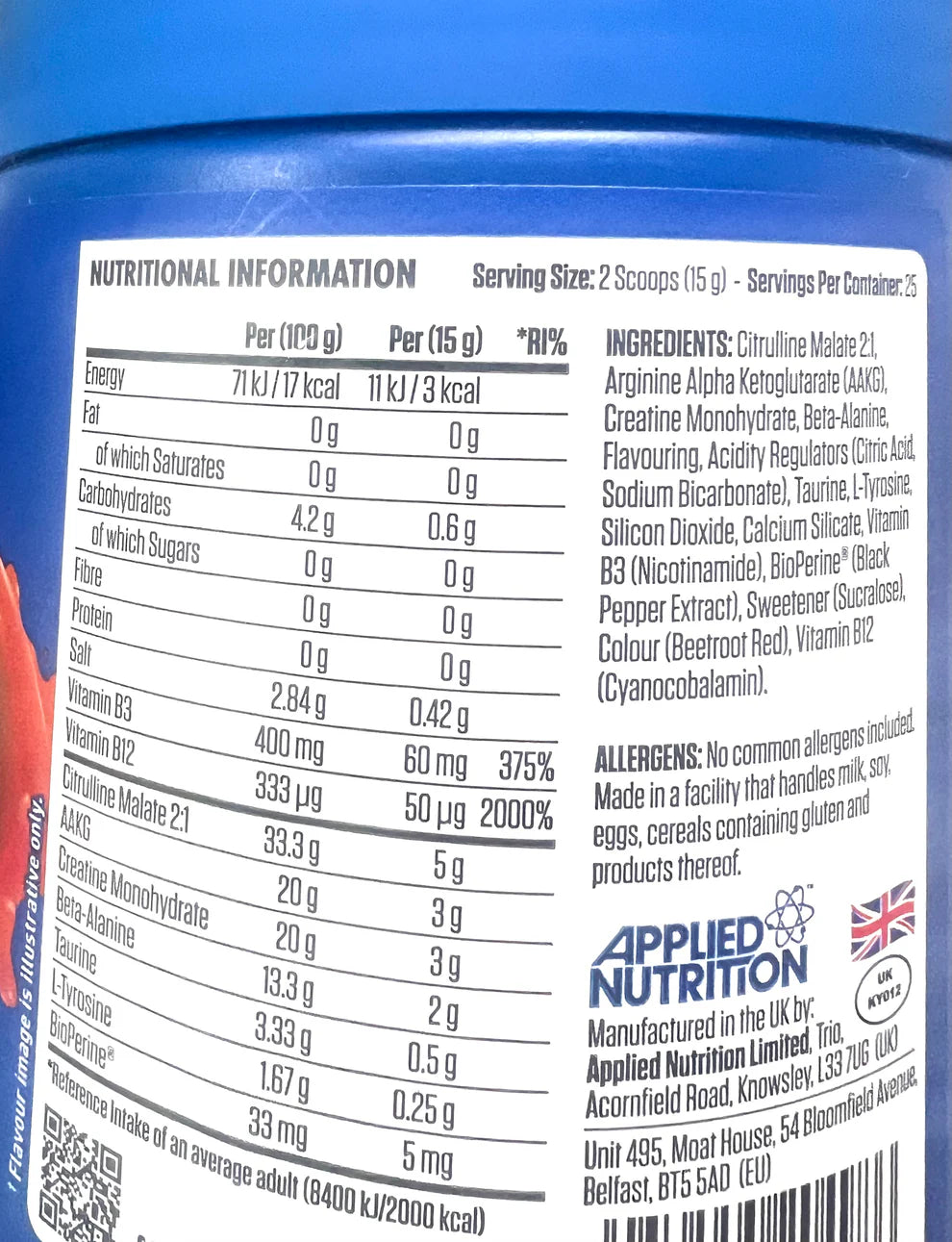 Applied Nutrition PUMP Zero-Stim