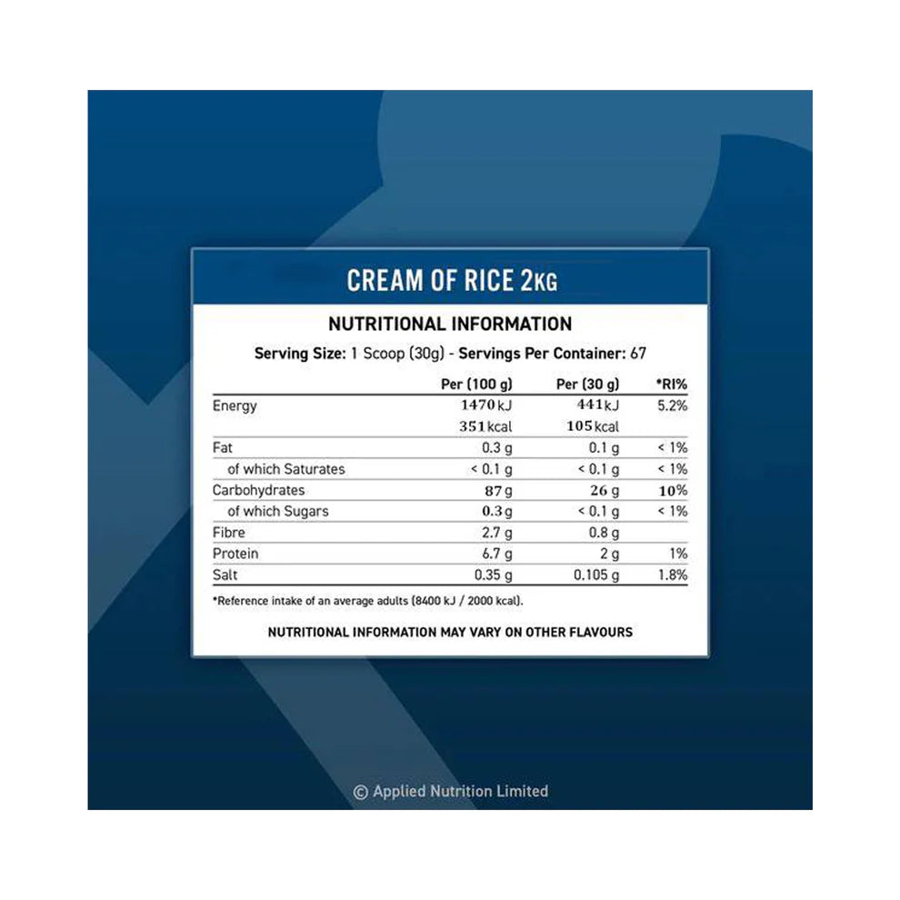 Applied Nutrition Cream of Rice